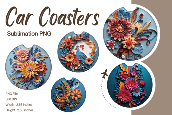 3D Flower Quilling Car Coaster Template4 Review