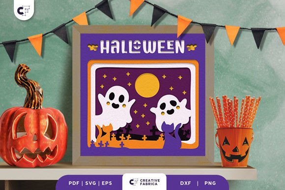3D Halloween Cute Ghost Papercut: A 3D SVG Review for Bloggers