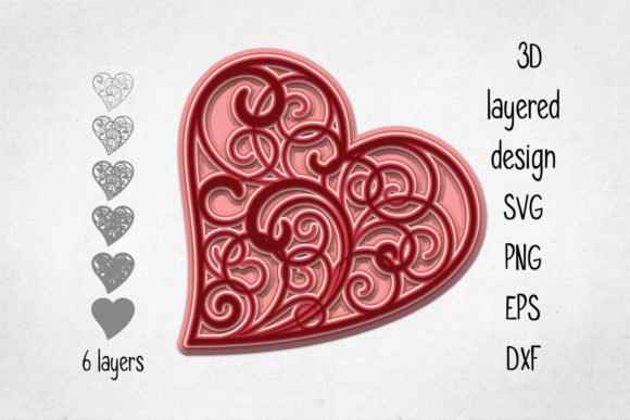 3D Heart Layered Cut File: A Designer's Review for Small Business Branding