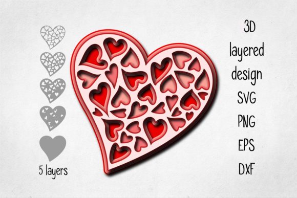 3D Layered Heart Cut File: 3D SVG Shapes Review
