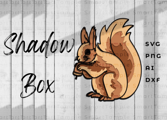 3D Squirrel Paper Cut Shadow Box Svg for Laser Cutting