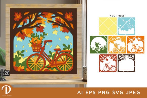 Autumn Bicycle 3D Shadow Box Paper Cut: A Designer's Review