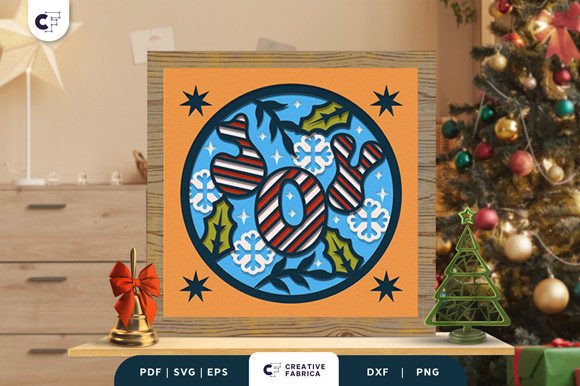 Christmas Joy Sign 3D Paper Cut SVG Review