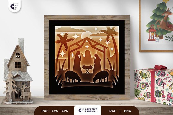 Christmas Nativity 3D Shadow Box SVG Review