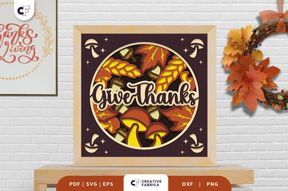 Fall Autumn Leaves 3D Shadow Box: A Thanksgiving 3D SVG Review
