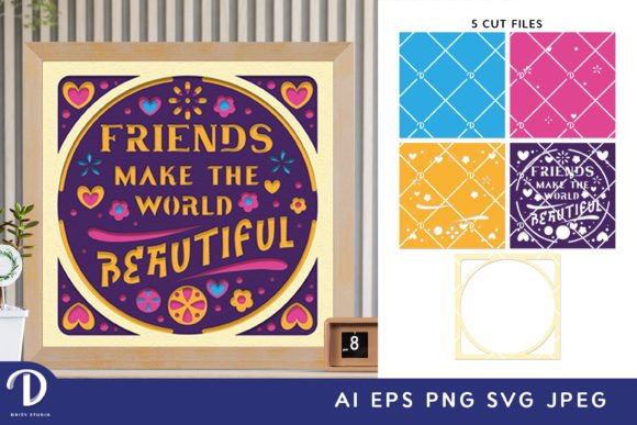 Friendship 3D Shadow Box Paper Cut SVG Review