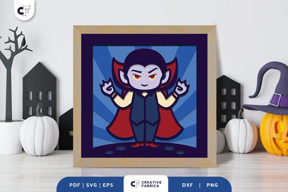 Halloween Kawaii Vampire 3D SVG for Local Branding