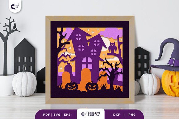 Halloween Night Graveyard 3D Papercut: A 3D SVG Review for Publishers