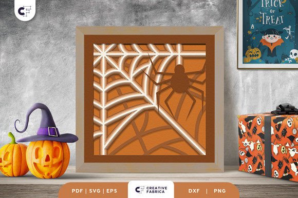 Intricate 3D Spider Web Light Box: Halloween 3D SVG Review
