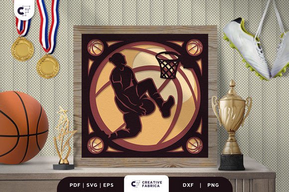 Slam Dunk Basketball 3D Shadow Box SVG Review