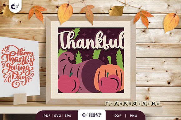 Thankful Cornucopias 3D Paper Cut SVG Review
