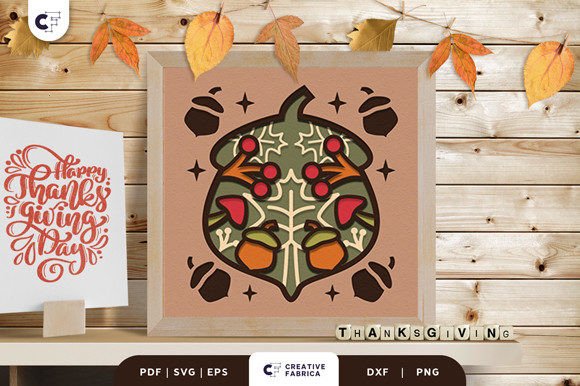 Thanksgiving Acorn 3D Paper Cut SVG Review
