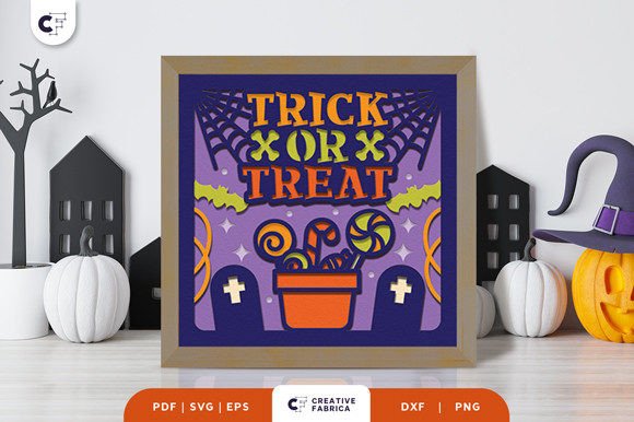 Trick or Treat Sweets 3D Shadow Box