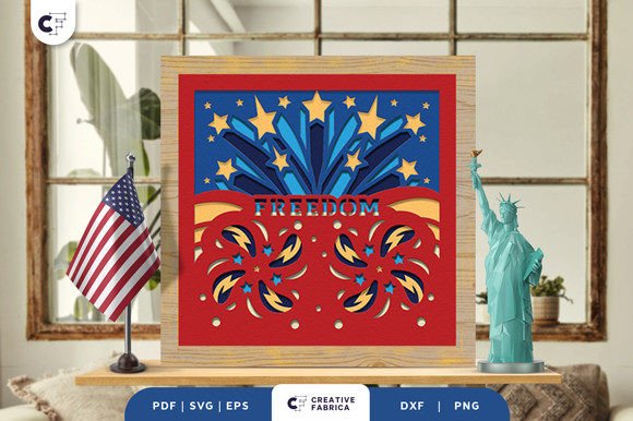 USA 4th of July Firework 3D SVG Independence Day Asset Review