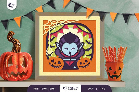 Vampire Spiders and Bats 3D Shadow Box: A 3D SVG Halloween Review