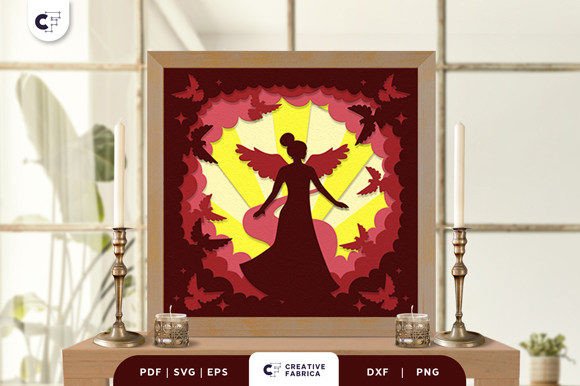 Woman with Wings 3D Shadow Box SVG Review